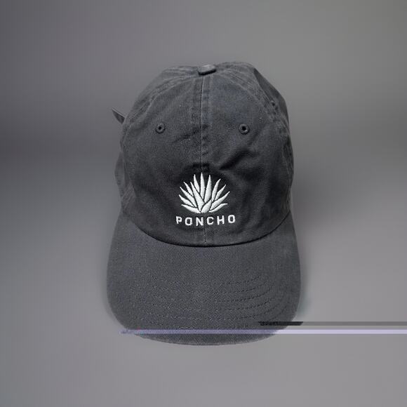 Poncho Outdoors Dad Hat Cap Strapback Adjustable Gray Cotton Fishing Mens - Picture 1 of 8